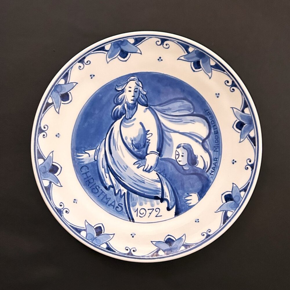 RARE! 1972 Royal Delft LIMITED EDITION American Embassy vip Gift Christmas Plate